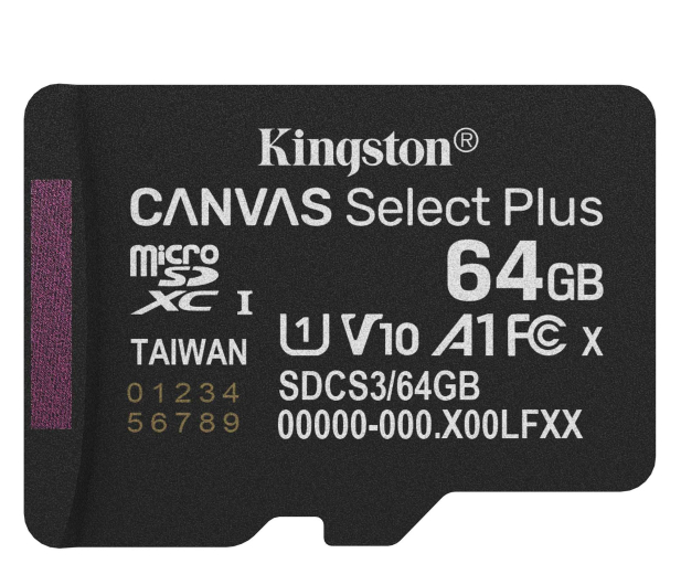 Kingston 64GB microSDXC Canvas Select Plus Gen3 - 1347365 - zdjęcie